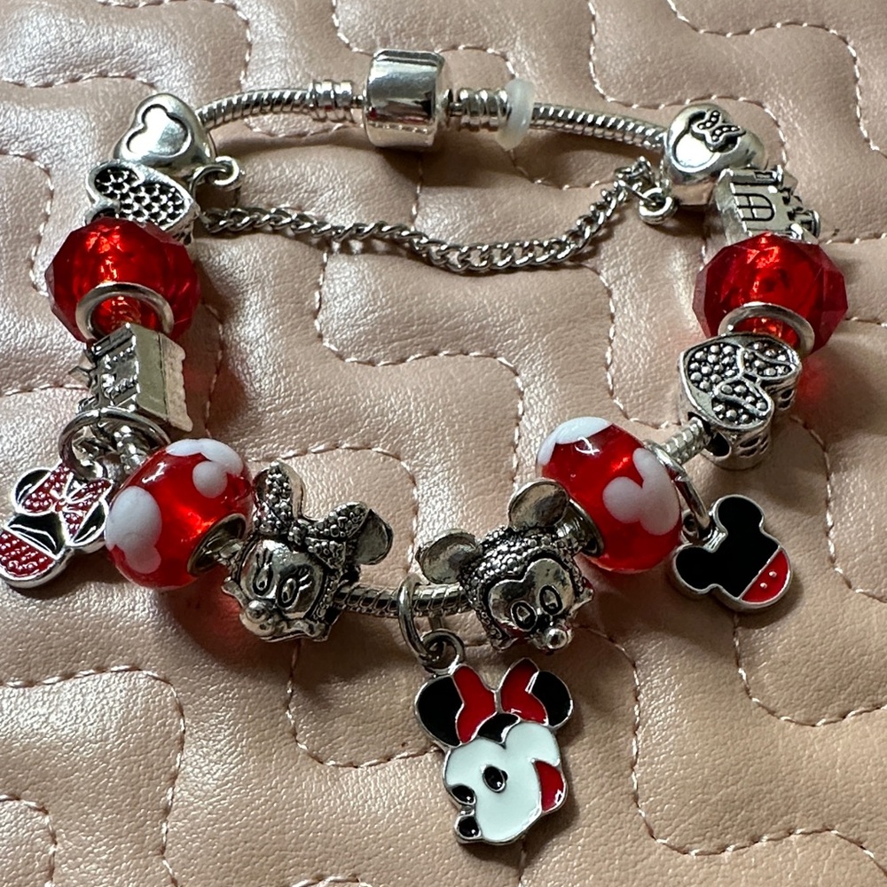 Bracelet Silver Stainless Steel Charm Bracelet